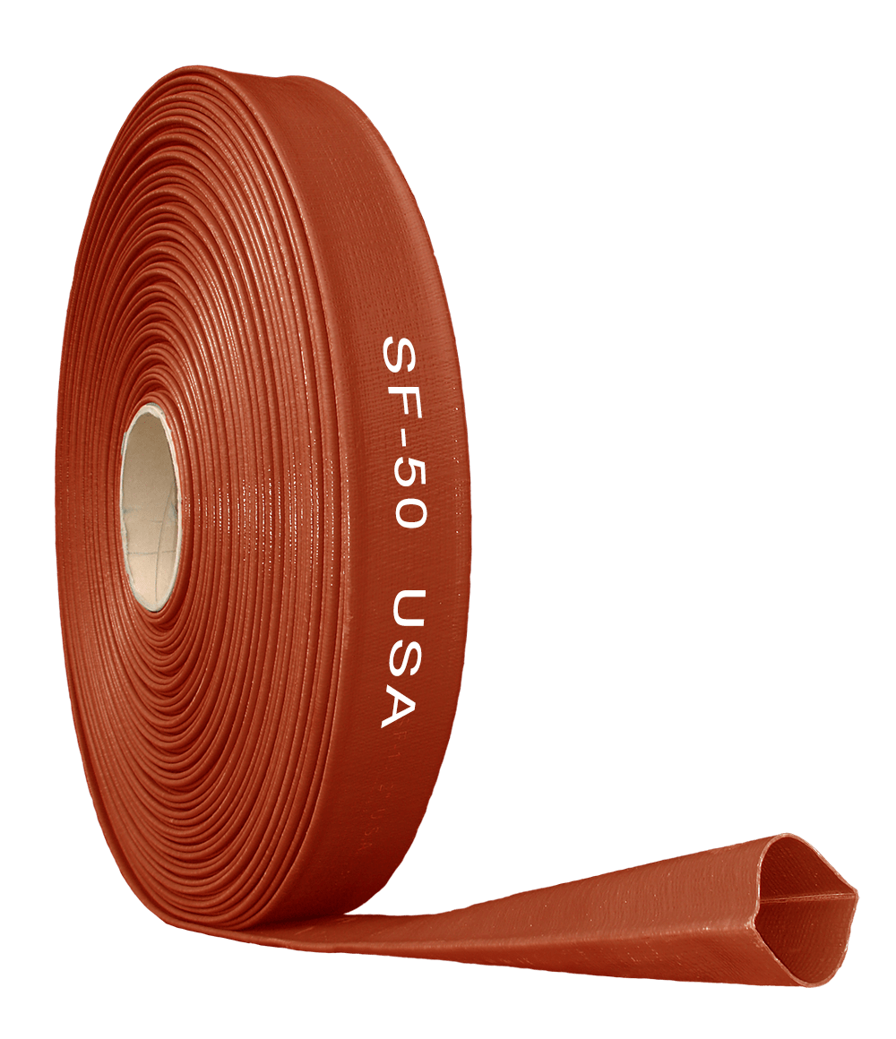 SUN-FLOW SF50 Heavy Duty Red PVC Lay Flat Hose